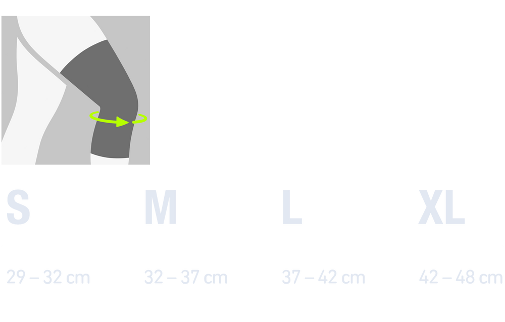 Sports Compression Knee Support NBA size chart
